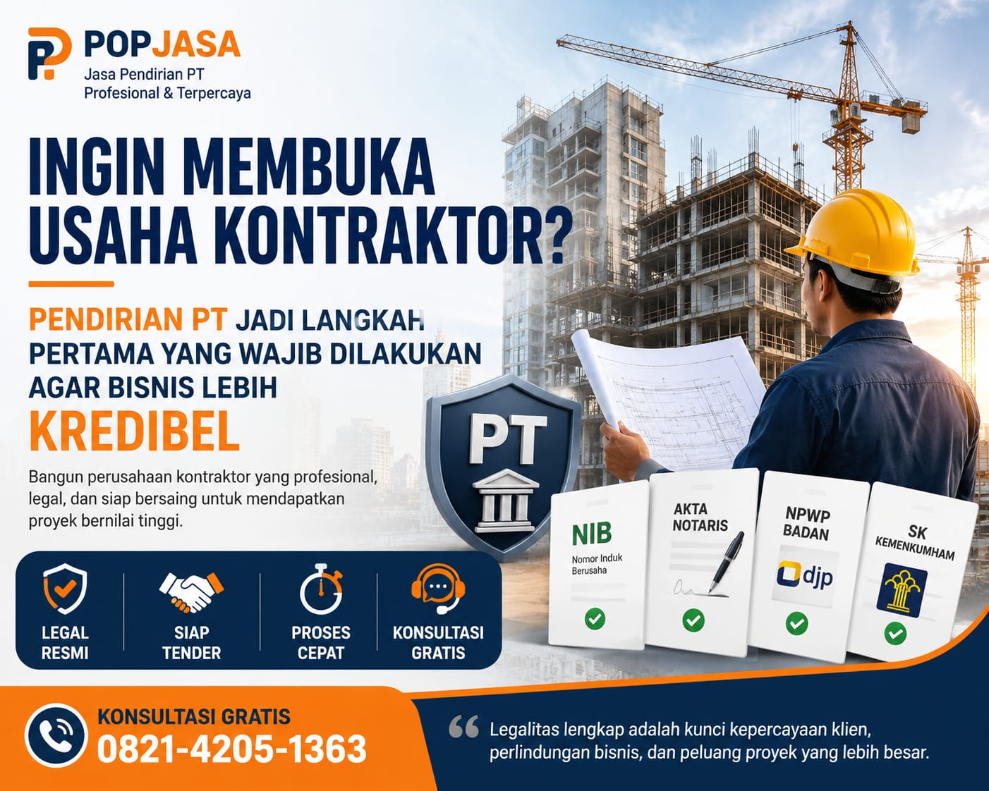 Ingin Membuka Usaha Kontraktor? Pendirian PT Jadi Langkah Pertama yang Wajib Dilakukan agar Bisnis Lebih Kredibel