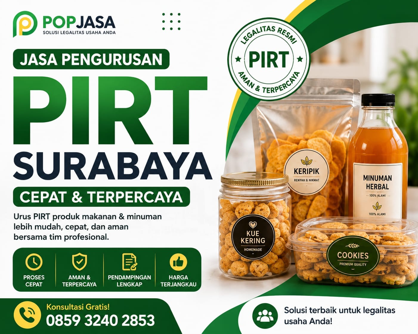 Jasa Pengurusan PIRT Surabaya Cepat & Terpercaya  | 0859 3240 2853