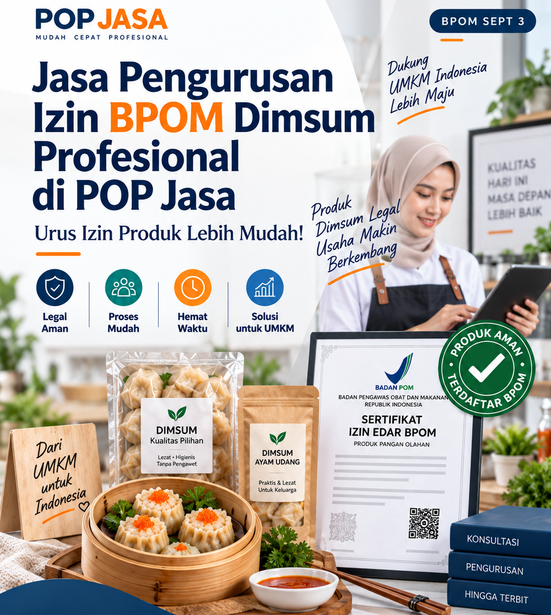 Jasa Pengurusan Izin BPOM Dimsum Profesional di POP Jasa